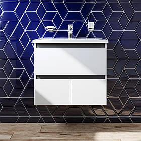 Тумба з раковиною підвісна 65 см, білий колір AM.PM M85-FHX0653-WC0653WG38 X-Joy