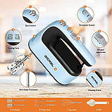 Електричний ручний блендер, надпотужний кухонний ручний міксер 500 Вт, ручний міксер із 5 швидкостями, фото 2