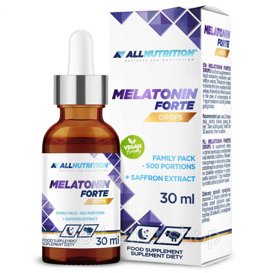 Натуральна добавка AllNutrition Melatonin Forte Drops, 30 мл, фото 1