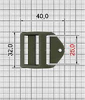 Пряжка трищільнева A.FP-2206 25 мм хакі