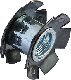 Гайка М6 для круглих труб d15.7-17.1мм забивна корончаста