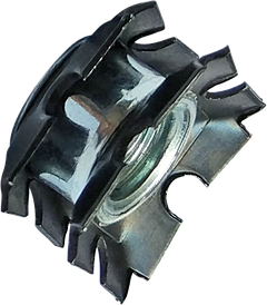 Гайка М6 для квадратних труб 15.7-17.1мм забивна корончаста