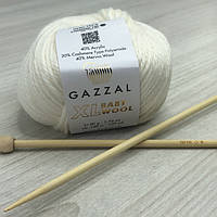 Пряжа Gazzal Baby Wool XL цвет 801 Белый