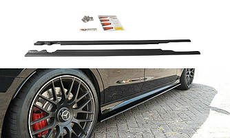 Пороги Mercedes W205 C63 AMG (15-18) тюнінг обвіс лезвия спідниця елерон (V1)