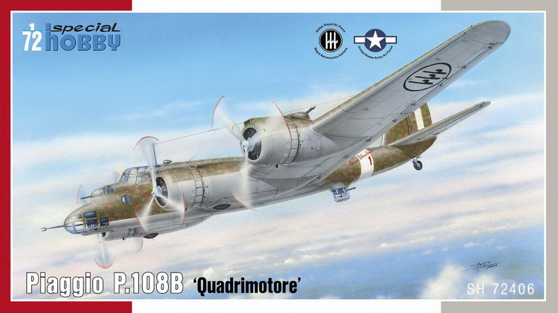 Пластикова модель 1/72 Special hobby 72406 італійський бомбардувальник Piaggio P.108B Quadrimotore