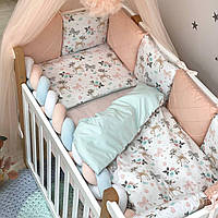 Комплект постільної дитячої білизни для ліжечка Happy night Bamby з метеликами топ