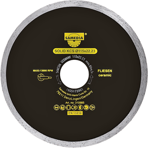 Диск керам./пліт.125х2.0 алмаз Samedia, фото 1