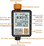 Kazeila Water Timer Цифровий програмований садовий газонний кран Комп'ютерний цифровий таймер поливання газону, фото 2