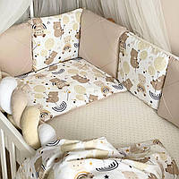 Комплект постільної дитячої білизни для ліжечка Happy night Ведмедик з кульками топ