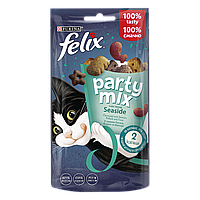 Лакомство FELIX (Фелікс) Party Mix Морской Микс для котов, вкус лосося, форели и минтая 60 г (7613287631435)