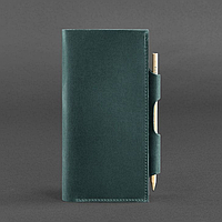 Тревел-кейс гаманець органайзер холдер для документів портмоне з натуральної шкіри зелений