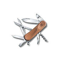 Многофункциональный складной нож Victorinox карманный 12 функций с деревянной рукоятью 85 мм. 2203436