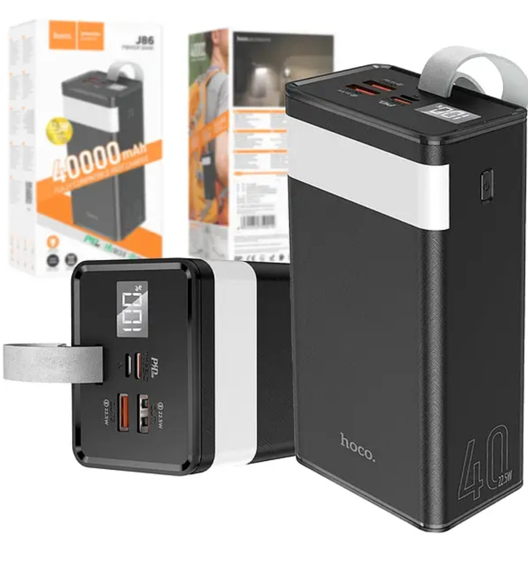 Зовнішній акумулятор Power Bank Hoco J86 40000mAh Micro/Type-C 22.5W PD LED