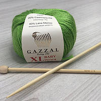 Пряжа Gazzal Baby Wool XL цвет 821 Салатовый