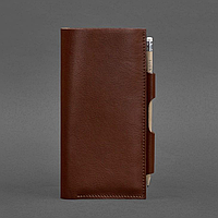 Тревел-кейс кошелек органайзер холдер для документов портмоне из натуральной кожи светло-коричневый