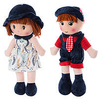 Кукла FJ1882-84 (48шт) мягконабивная, 44см, 2вида(мальчик/девочка), в кульке, 44-24-10см