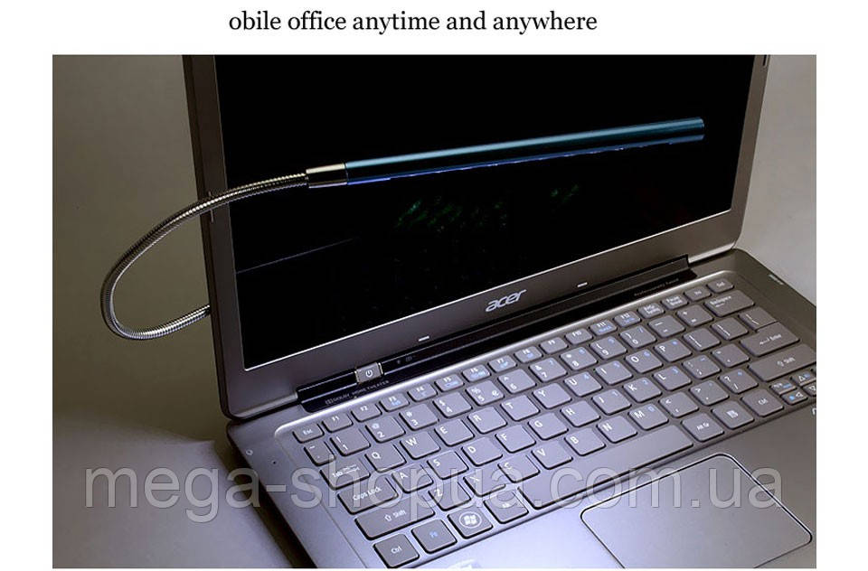 USB LED світильник для ноутбука, павербанка, ПК, USB лампочка, портативний ЮСБ ліхтарик Yoksi JO9 Чорний, фото 1