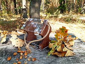 Годівниця для птахів садова підвісна "Фламінго" в асортименті коричневий, фото 3