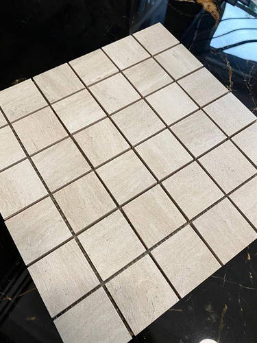 Плитка мозаика Travertine Ivory MOS P 48x48x9 R Mat (ID#1709668576 ...