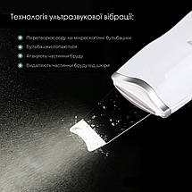 Ультразвуковий скрабер Swan Ultrasonic Scrubber S1 уз для очистки обличчя ліфтингу та фонофорезу Ultrasonic Skin білий, фото 5