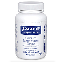 Pure Encapsulations Calcium Magnesium Citrate / Кальцій магній цитрат 180 капс