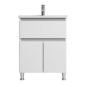Тумба з раковиною підлогова 65 см, білий колір AM.PM M85-FSX0653-WC0653WG38 X-Joy