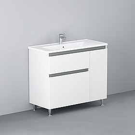 Тумба з раковиною, підлогова, 100 см AM.PM M85-FSR10036-WC10036WG38 X-Joy
