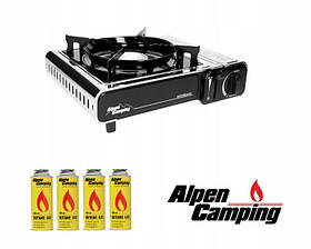 Портативна газова плита Alpen Camping MontBlanc, валіза, 2200 Вт