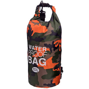 Водонепроникний гермомішок  Waterproof Bag TY-6878-10 10л Камуфляж помаранчевий (TY-6878-10)