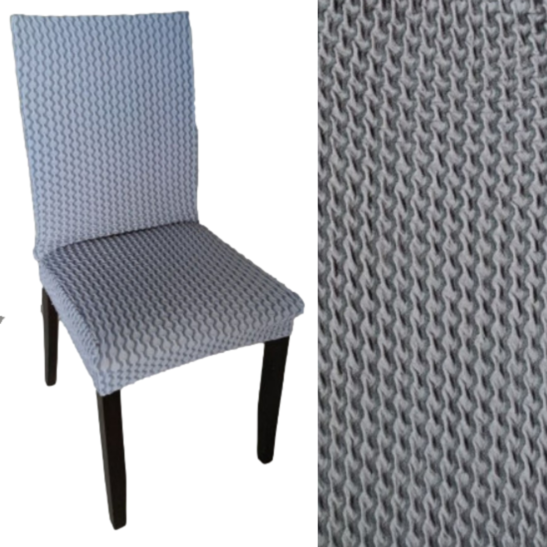 Чохли накидки на стільці турецькі без спідниці, універсальні чохли на стільці кухонні Сірий, фото 1