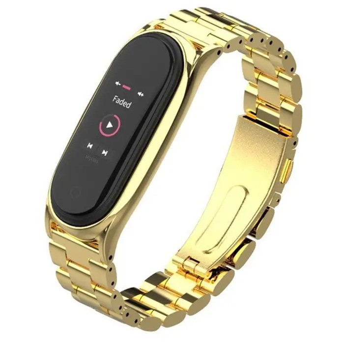 Ремінець MiJobs Metal Strap для Xiaomi Mi Band 7 Gold