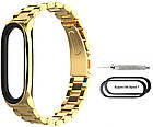 Ремінець MiJobs Metal Strap для Xiaomi Mi Band 7 Gold, фото 5
