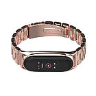 Ремінець MiJobs Metal Strap для Xiaomi Mi Band 7 Rose Gold, фото 4