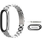 Ремінець MiJobs Metal Strap для Xiaomi Mi Band 7 Silver, фото 6
