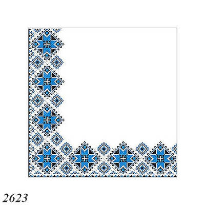 Серветка Марго Вишиванка Синя 50 шт двошарова