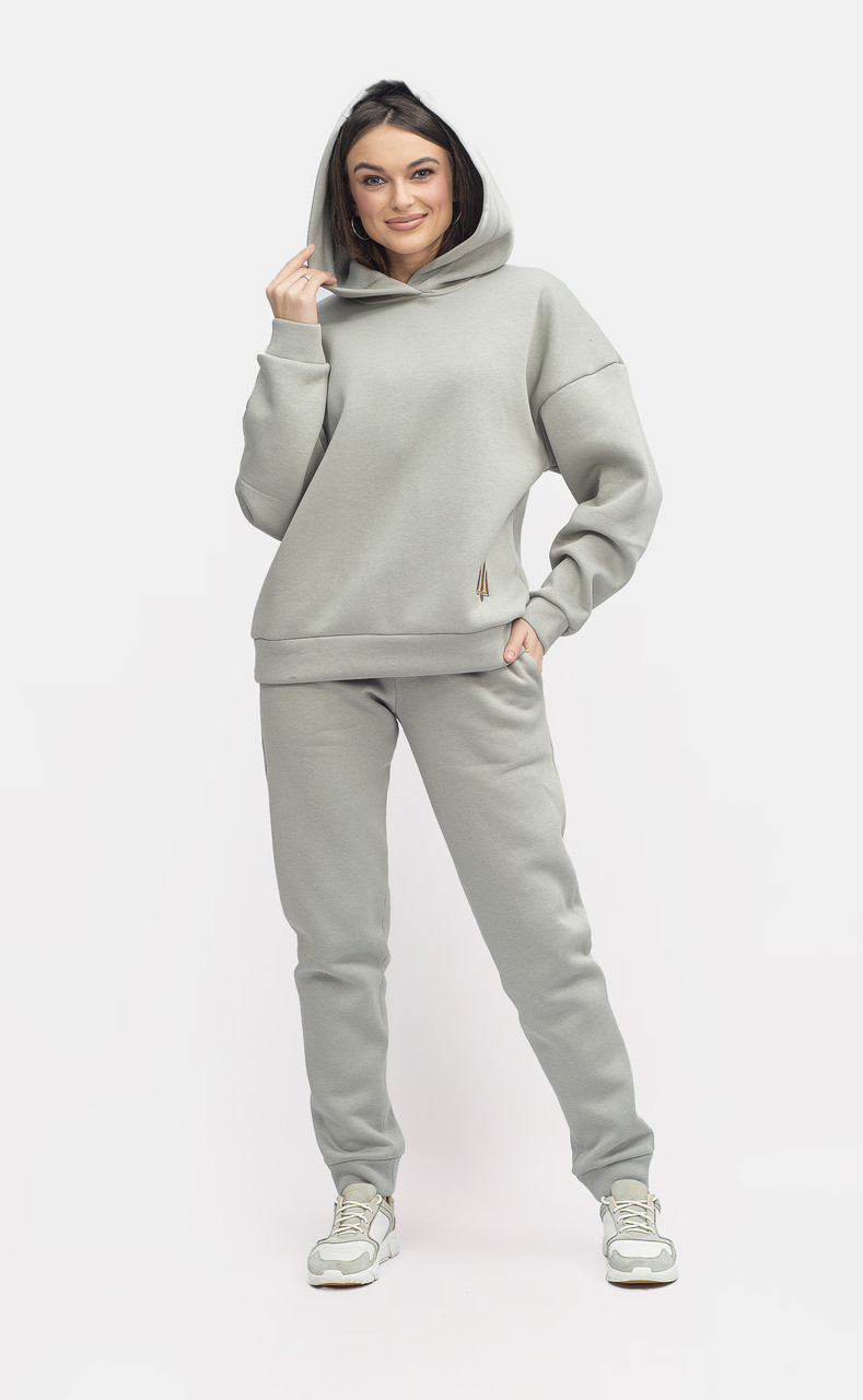 Жіночий теплий костюм світшот-oversize та штани
