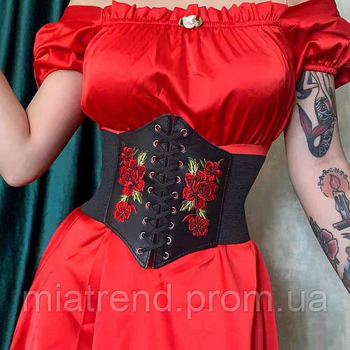 Корсет женский с вышивкой на шнуровке, цена 290 грн — Prom.ua (ID ...