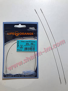 Повідець сталевий зі скруткою без вертлюга 20 см AFW (9 кг/20 lb) 2 шт./пач.