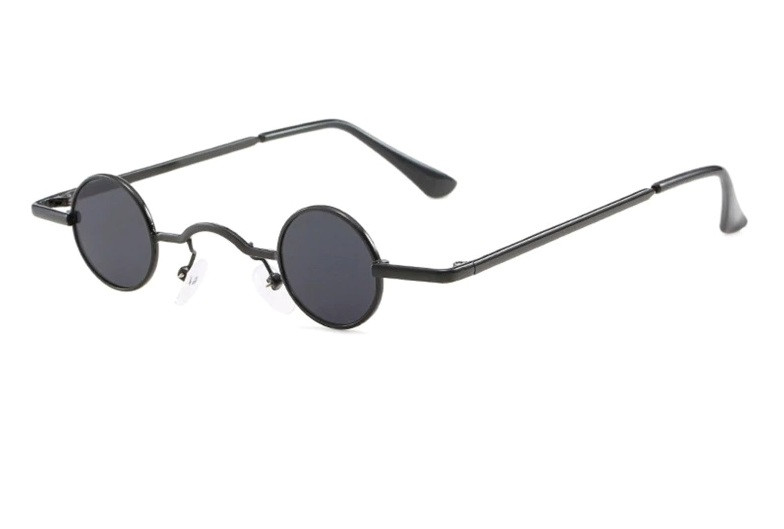 Круглі сонцезахисні окуляри чорні  28мм