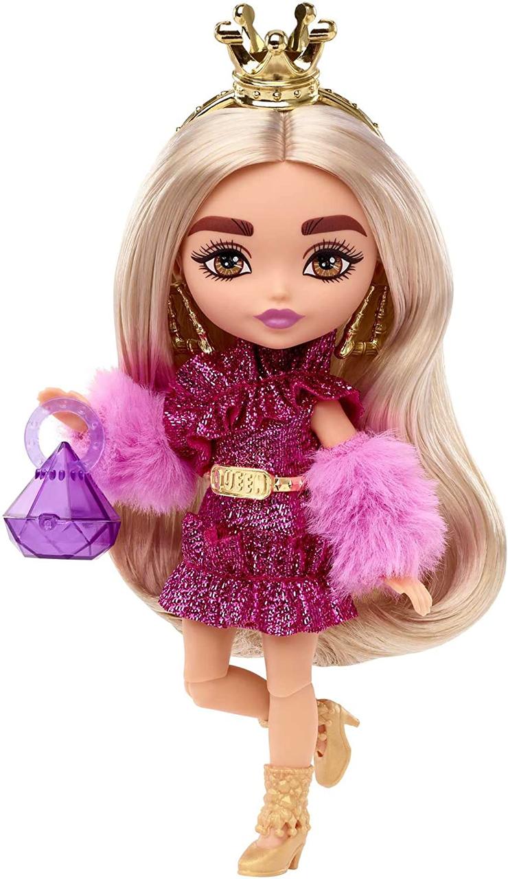 Лялька Барбі Екстра Мініс у блискучому платті Barbie Extra Minis Doll #8 Wearing Shimmery Dress (HJK67)