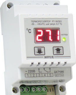 Терморегулятор цифровий (16А/3кВт) PT-16/D01 з виносним датчиком до 20 м