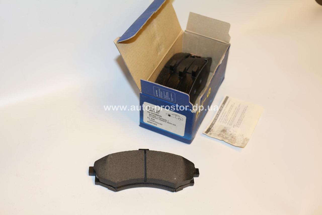 Гальмівна колодка передня CERATO 14" 03-05, MATRIX 02-08, ELANTRA 01-03 (Корея) SP1152