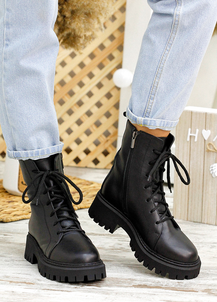 Берці чорні натур. шкіра 7822-28, фото 1