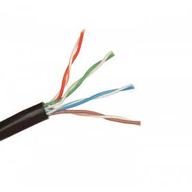 Кабель FTP Cat-5-Е (4х2x (0.51CU)), зовнішній, чорний, 305м