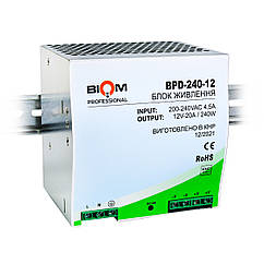 Блок живлення Biom Professional DC12 240W BPD-240-12 20A під DIN-рейку