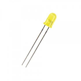Світлодіод 12V D = 5 мм суперяскравий жовтий