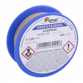 Припій Cynel Sn60Pb40 1 mm (100g)