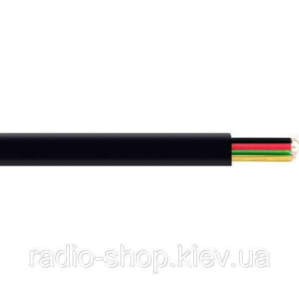 Кабель телефонний 4ж чорний (6x0,12 мм) діам.-2,5x5,0 мм 100 м., фото 1