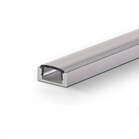 ПФ-15 Профіль накладний напівматовий 1М комплект: 2 шт. заглушки з отвором + 2 шт. кріплення пластик