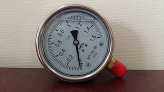 Манометр, вакуумметр і мановакуумметр вібростійкий МТ-3У-Ву, МТ-3 Ву (гліцериновий)